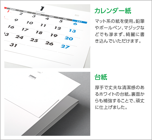 ①1月を切り離すと次のページの4月が表示され、②2月を切り離すと5月が表示され、③3月を切り離した後は、また1番下の月を切り離します。