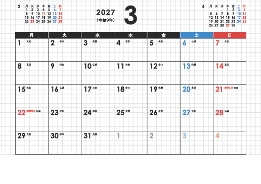 3月