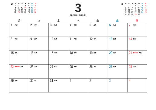 3月