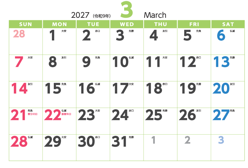 3月