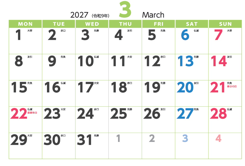 3月